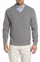 Men's Cutter & Buck Bryant V-neck Sweater, Size - Grey