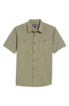 Men's Patagonia 'back Step' Regular Fit Check Short Sleeve Sport Shirt - Green