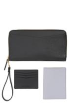 Women's Nordstrom Leather Travel Organizer - Black