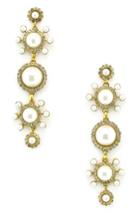 Women's Elizabeth Cole Gretchen Imitation Pearl Linear Earrings