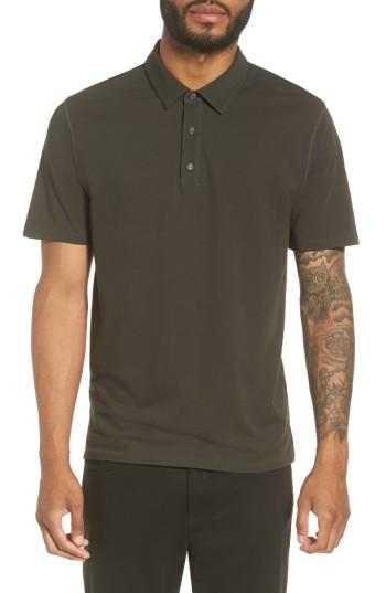 Men's Vince Mix Stitch Polo - Green