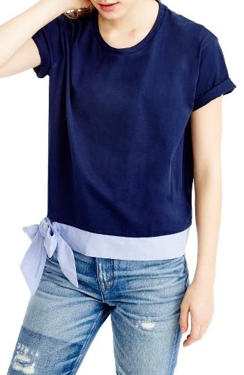 Women's J.crew Side Tie Tee