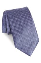 Men's Ermengildo Zegna Herringbone Silk Tie, Size - Purple