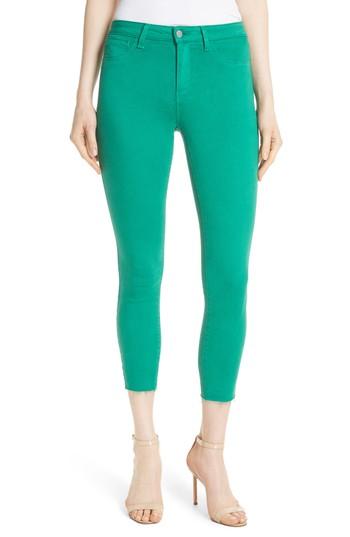 Women's L'agence Margot Crop Skinny Jeans - Green