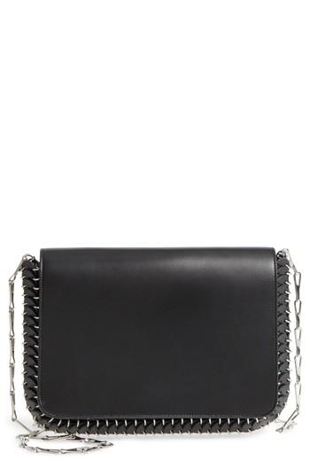 Paco Rabanne Small Calfskin Shoulder Bag - Black