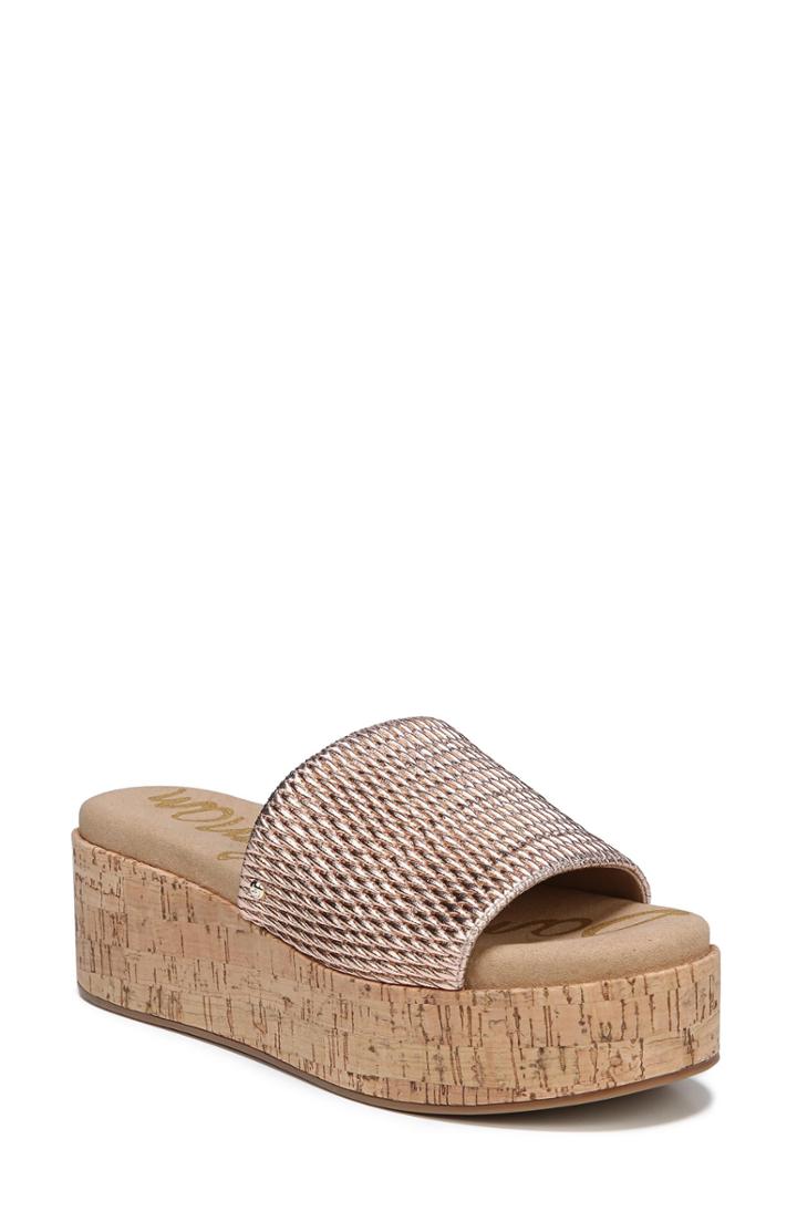 Women's Sam Edelman Wendi Platform Slide Sandal .5 M - Pink