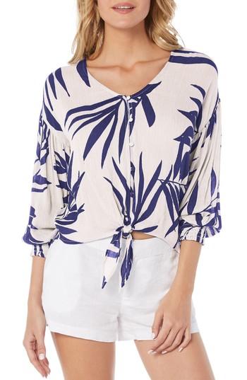Women's Michael Stars Paradiso Tie Front Blouse - Pink