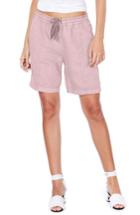 Women's Michael Stars Linen Bermuda Shorts - Pink