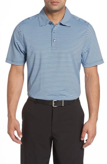 Men's Cutter & Buck Division Stripe Jersey Polo - Black