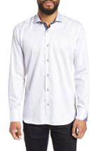 Men's Maceoo Wall Street Chelsey Dobby Sport Shirt (l) - White