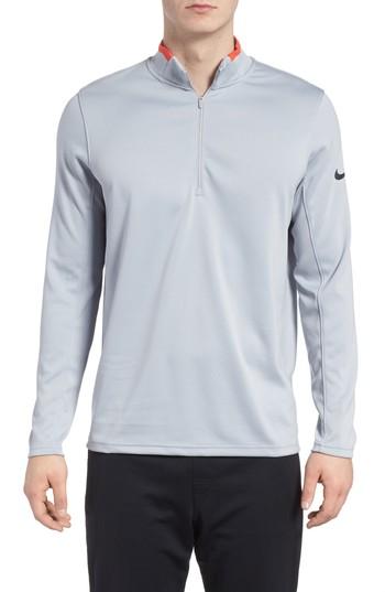 Men's Nike Dry Core Half Zip Pullover - Grey