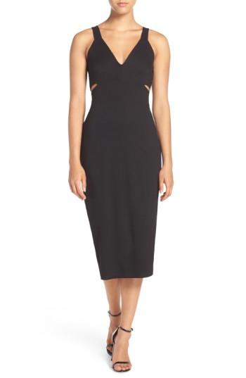 Women's Fraiche By J Cutout Midi Dress - Black