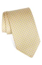 Men's Salvatore Ferragamo Bow Print Silk Tie, Size - Yellow