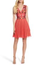 Women's French Connection Lace Fit & Flare Dress - Pink