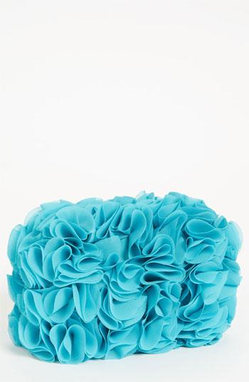 Glint Ruffle Minaudiere Aqua