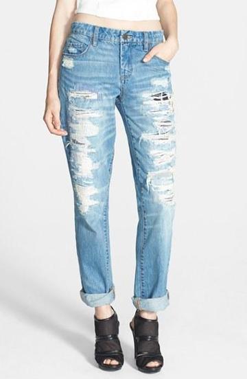 Blanknyc Destroyed Boyfriend Jeans (torn To Shreds) Womens Torn To Shreds