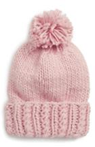 Women's Bp. Chunky Knit Pompom Beanie - Pink