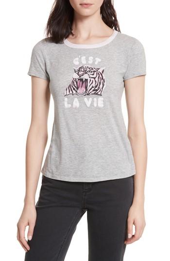 Women's La Vie Rebecca Taylor Tiger Logo Tee - Grey