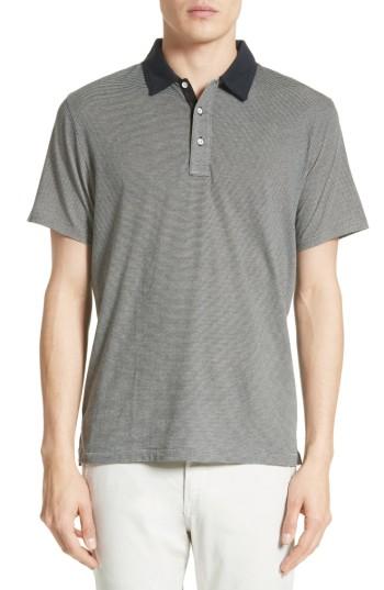 Men's Rag & Bone Stripe Polo - Blue