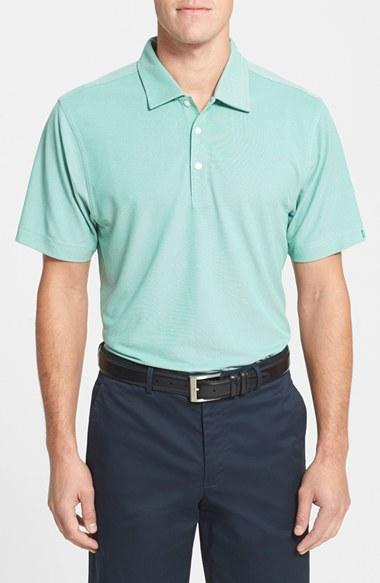 Men's Cutter & Buck 'blaine Oxford' Moisture Wicking Dry Tec Polo