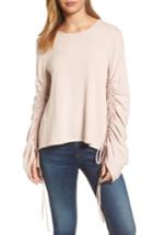 Women's Vince Camuto Brushed Jersey Ruched Sleeve Top - Pink