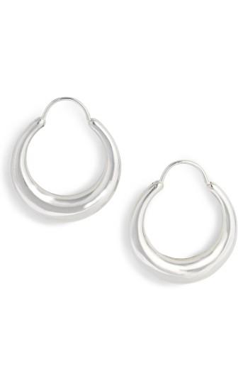 Women's All Blues Fat Snake Polished Silver Earrings