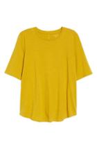 Women's Eileen Fisher Crewneck Tee, Size - Yellow