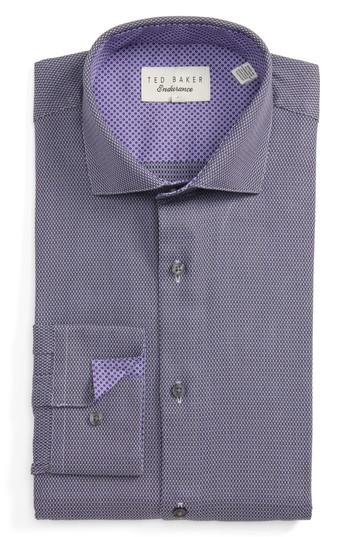 Men's Ted Baker London Trim Fit Dress Shirt - 32/33 - Purple