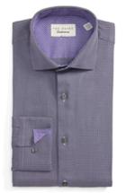 Men's Ted Baker London Trim Fit Dress Shirt - 32/33 - Purple