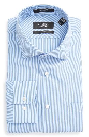 Men's Nordstrom Men's Shop Trim Fit Stripe Dress Shirt