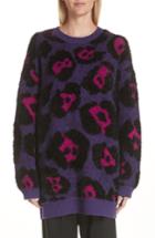 Women's Marc Jacobs Leopard Spot Wool & Cashmere Blend Sweater - Purple