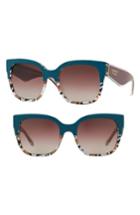 Women's Burberry 56mm Cat Eye Sunglasses - Dark Green Gradient