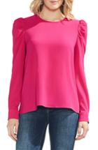 Women's Vince Camuto Puff Shoulder Crepe Blouse, Size - Pink