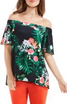 Women's Vince Camuto Havana Tropical Off The Shoulder Top - Black