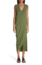 Women's Zero + Maria Cornejo Curve Lui Draped Jersey Dress - Green