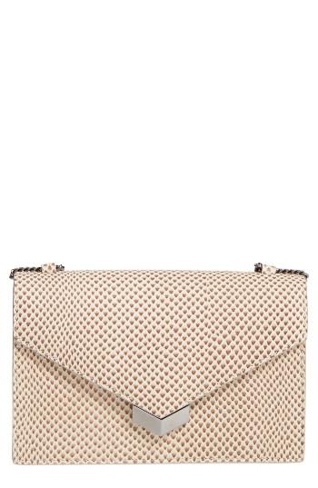 Jimmy Choo Leila Feather Embossed Leather Crossbody Bag -