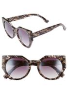 Women's Leith 50mm Geometric Sunglasses - Black/ Gold