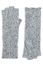 Women's Halogen Rib Knit Fingerless Gloves, Size - Blue