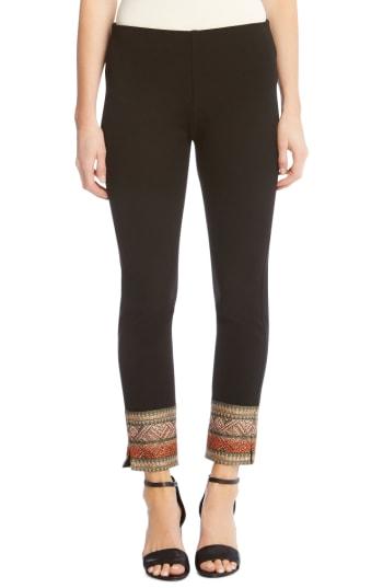 Women's Karen Kane Piper Ribbon Border Ankle Pants