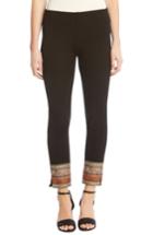 Women's Karen Kane Piper Ribbon Border Ankle Pants
