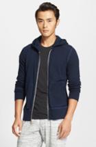 Men's Wings + Horns Slub Full Zip Hoodie, Size - Blue