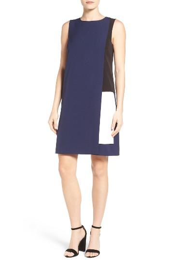 Women's Halogen Colorblock Layered Shift Dress