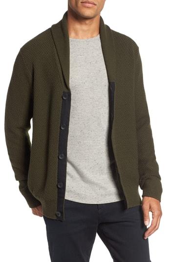 Men's Rag & Bone Cardiff Shawl Cardigan - Green
