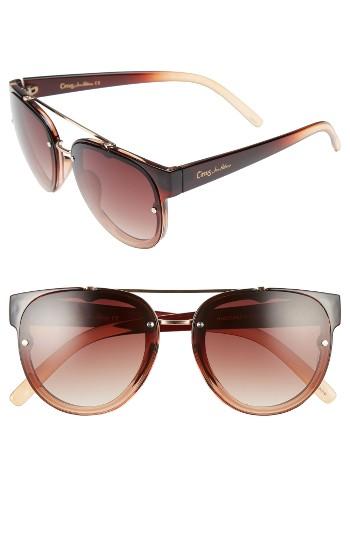 Women's Circus By Sam Edelman 58mm Aviator Sunglasses - Brown