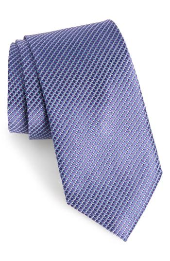 Men's Nordstrom Men's Shop Bucaro Solid Silk Tie, Size X-long - Purple