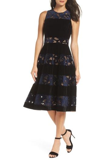 Women's Adelyn Rae Skyler Fit & Flare Midi Dress - Blue