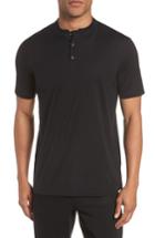 Men's Hugo Daspen Solid Henley T-shirt - Black