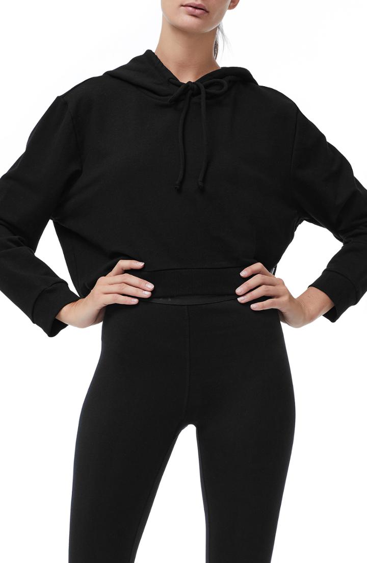 Women's Good American Crop Hoodie (xs) - Black