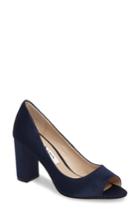 Women's Nina Farlyn Peep Toe Pump .5 M - Blue