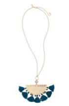 Women's Canvas Moon Tassel Necklace